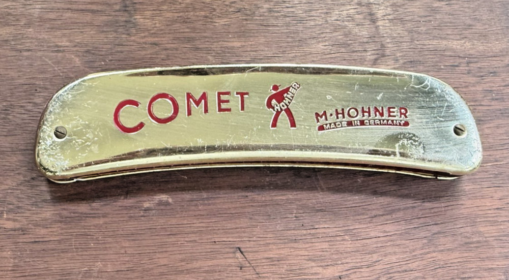 Vintage M Hohner Germany Crescent Shape Harmonica