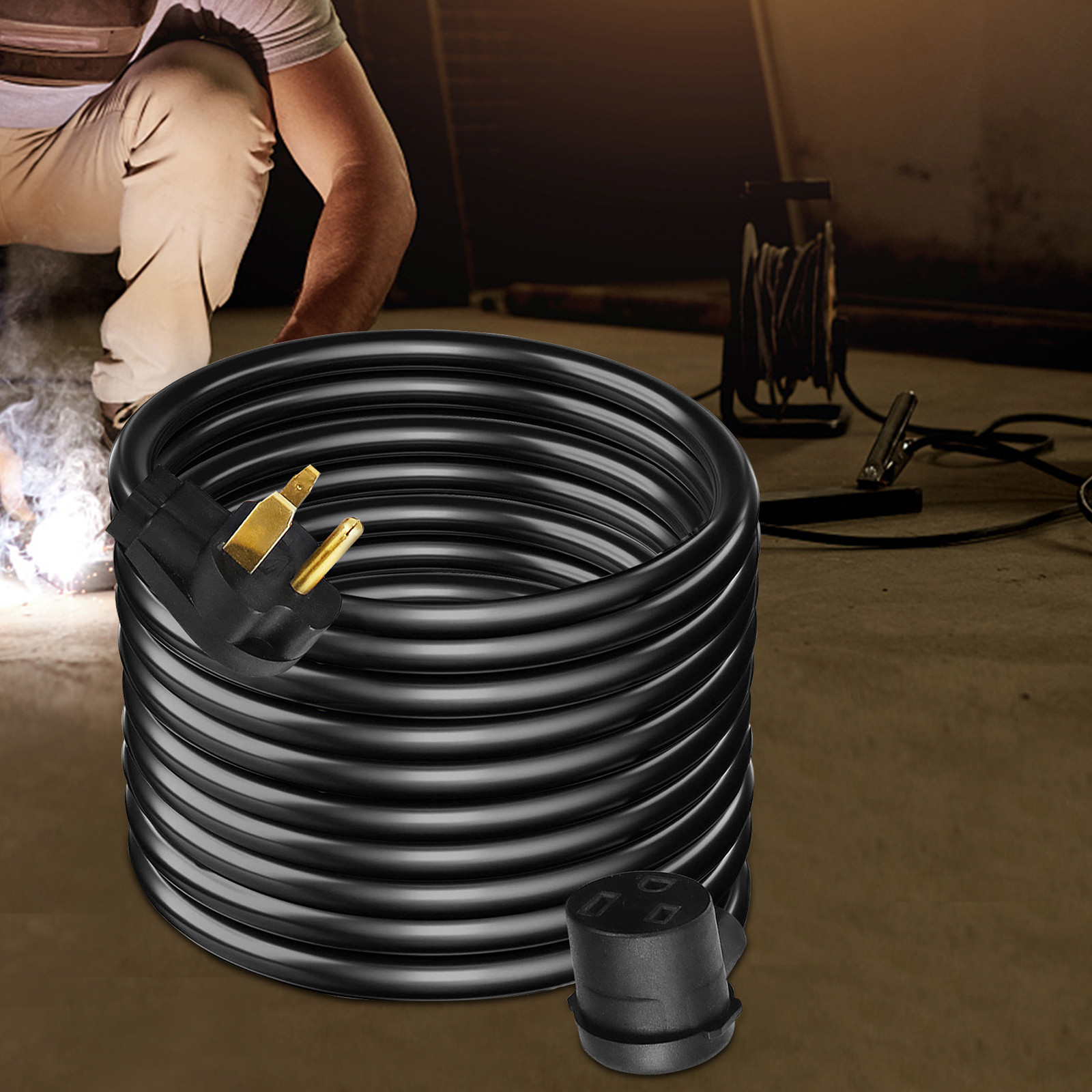 Welder Extension Cord Extension Cord 25' 220 Volt 50 Amp 8/3 MIG TIG Plasma