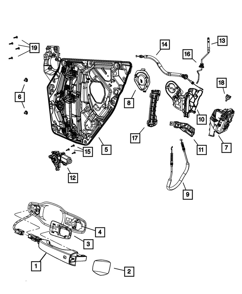 Genuine Mopar Clip Right Front 4589463AA