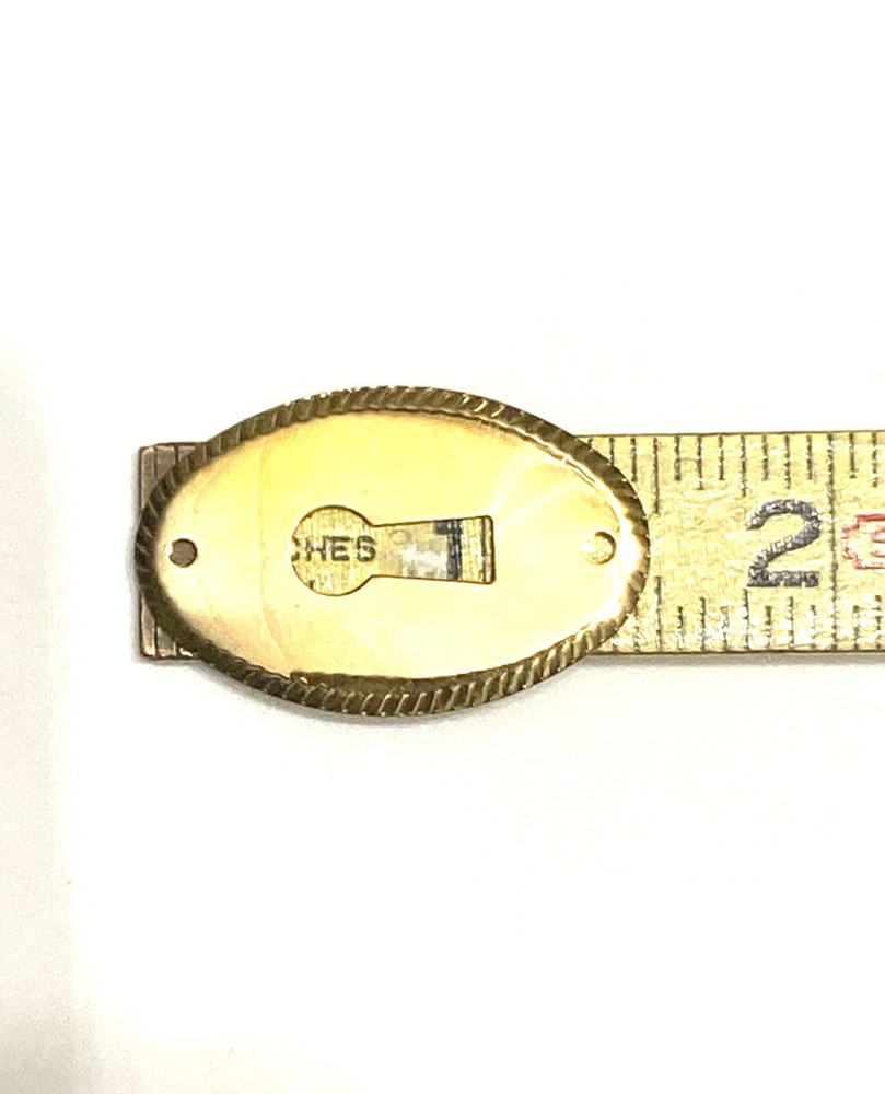 Keyhole Cover Bright Brass With Serated Edges For Drawers Doors