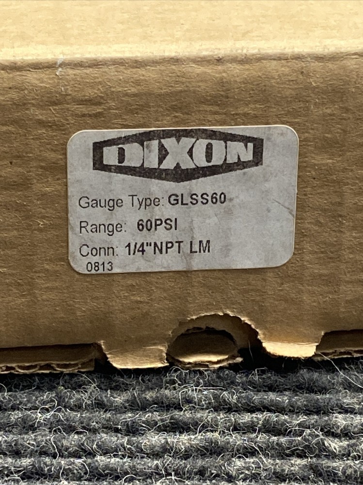 New Dixon Stainless Liquid Filled Lower Mount Gauge, GLSS60