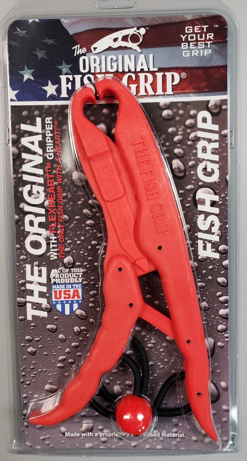 The Fish Grip ORIGINAL Fishing Pliers ORANGE Lip Gripper Holder Floating Grabber