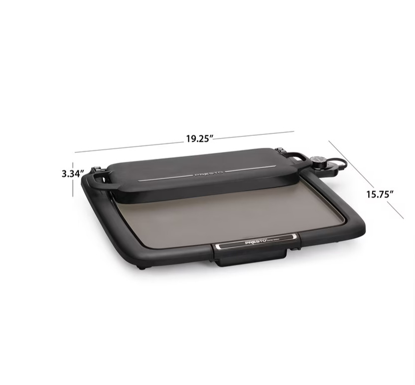 Presto Ceramic Electric Griddle/Warmer Plus, Black 07024