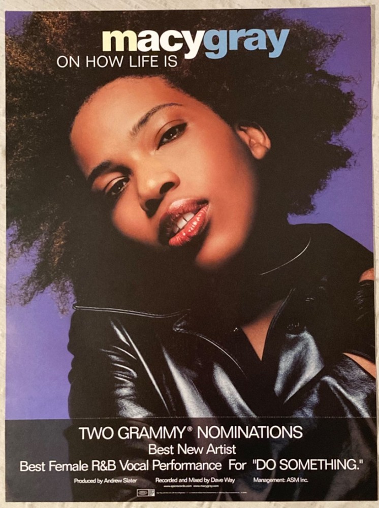 Macy Gray 2000 Promo Poster On How Life Is Neo Soul R&B Music