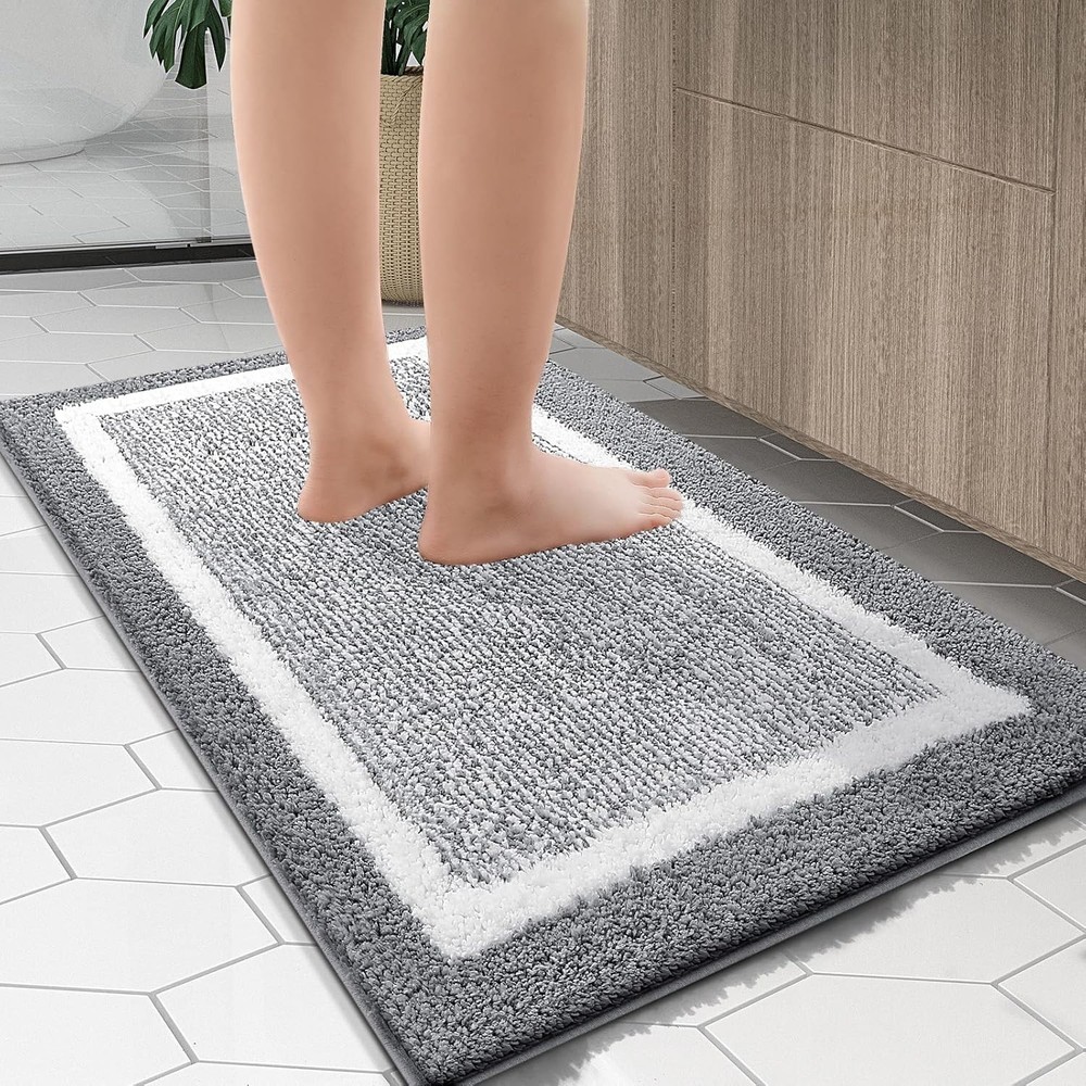 Extra Soft 30x20 Microfiber Bathroom Rug - Stain Resistant & Machine Washable
