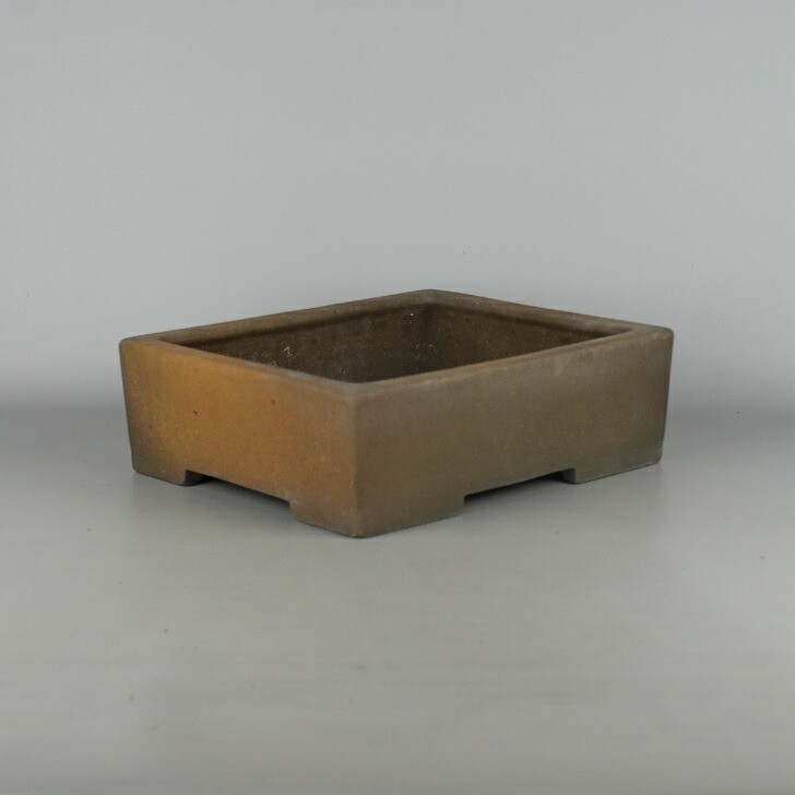 Japanese Bonsai Pot Toho 29.5cm Rectangular Unglazed Clay Used