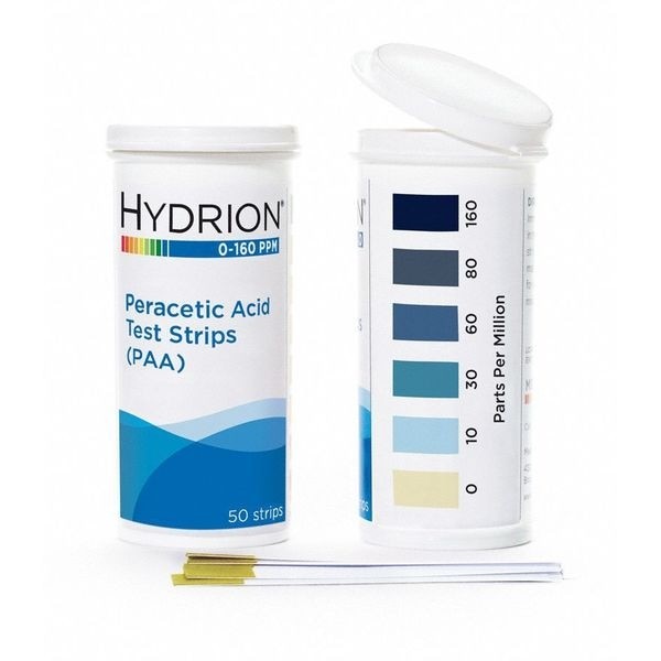 Hydrion Paa160 Peracetic Acid Test Strip, 50 Strips