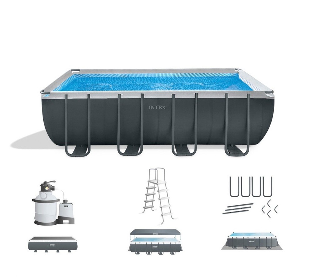 Intex 18ft X 9ft X 52in Ultra XTR Rectangular Pool Set with Sand Filter Pump