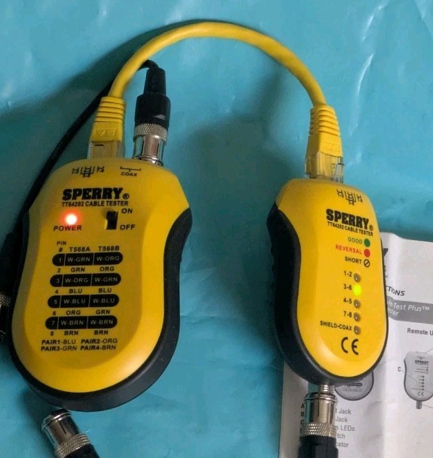 Sperry Instruments TT64202 Network & Coax Cable-Test Plus & Remote Unit w Leads