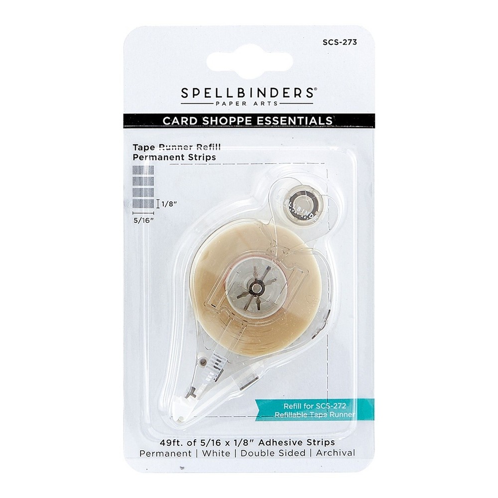 Spellbinders Card Shoppe Essentials Tape Runner Refill-Permanent, 0.125"X49'