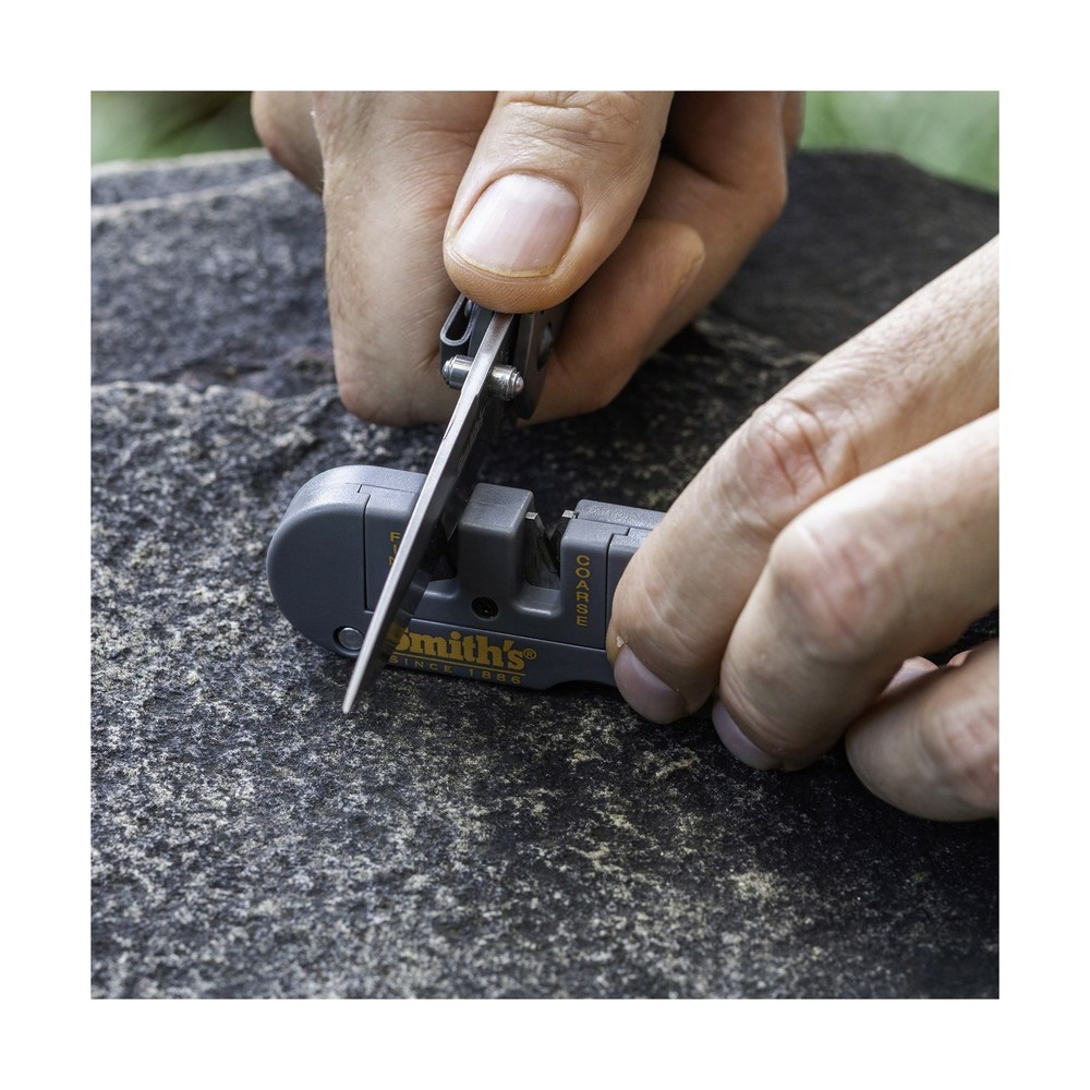 Smith's Pocket Pal Knife Sharpener Gray Multi Functional Ceramic Stones Portable