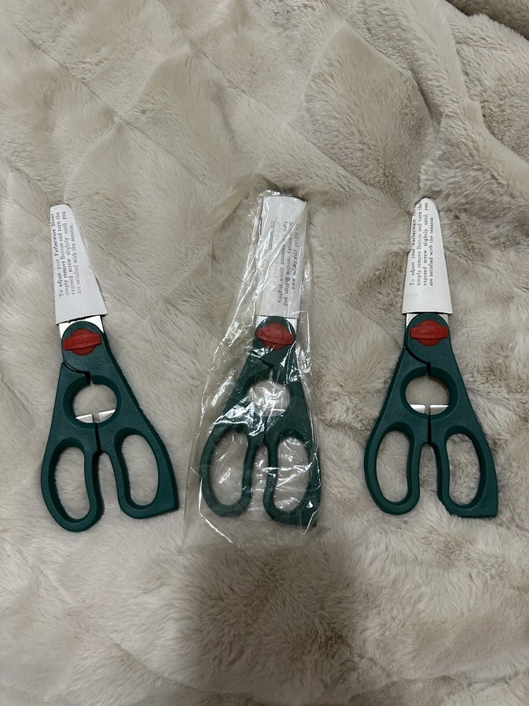 Farberware Multipurpose Scissors Open Bottle Caps Cuts paper and Fabric 3 Pack