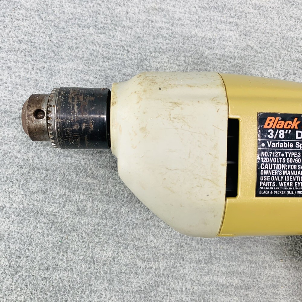 BLACK & DECKER 7127 - 3/8 Inch Variable Speed Reversing Drill TESTED TL