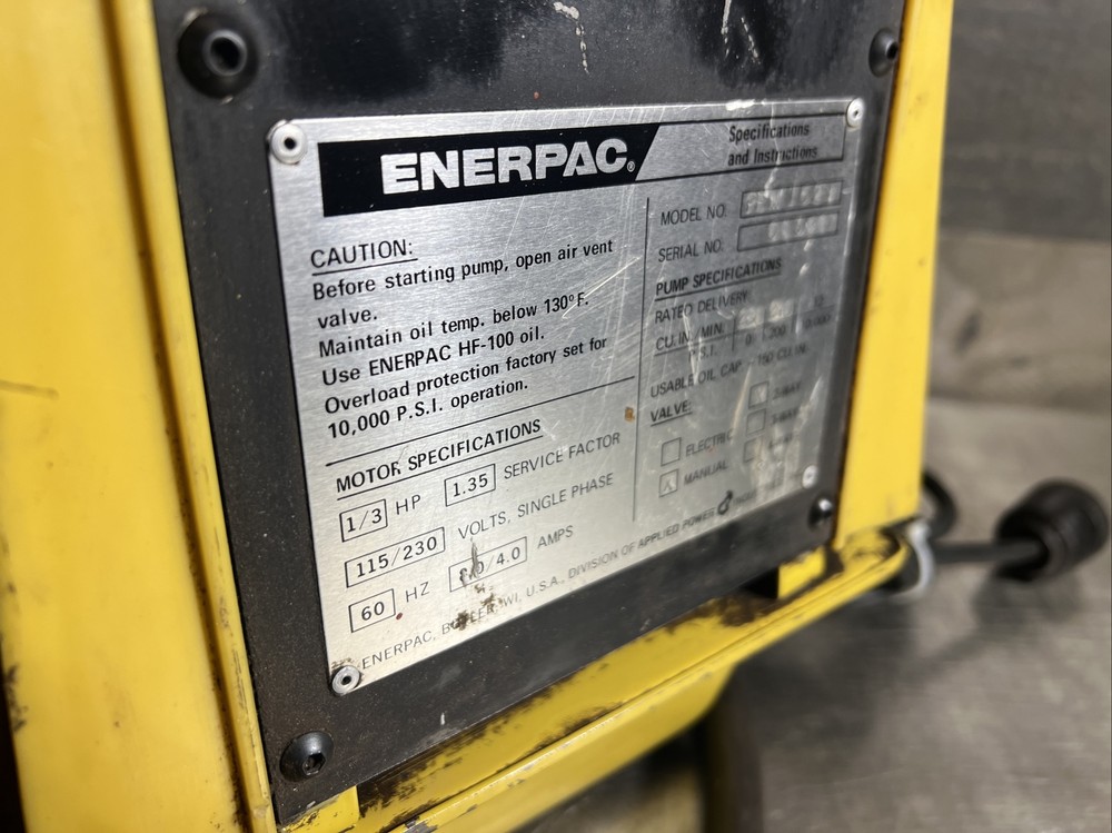 Enerpac Hydraulic Pump Pipe Bender Model PEM1521