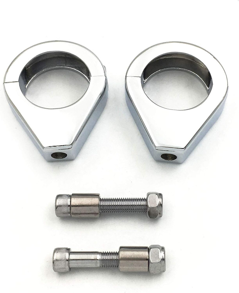 Fork Turn Signal Indicator Light Relocation Bracket Clamps Mount 39MM For Harley