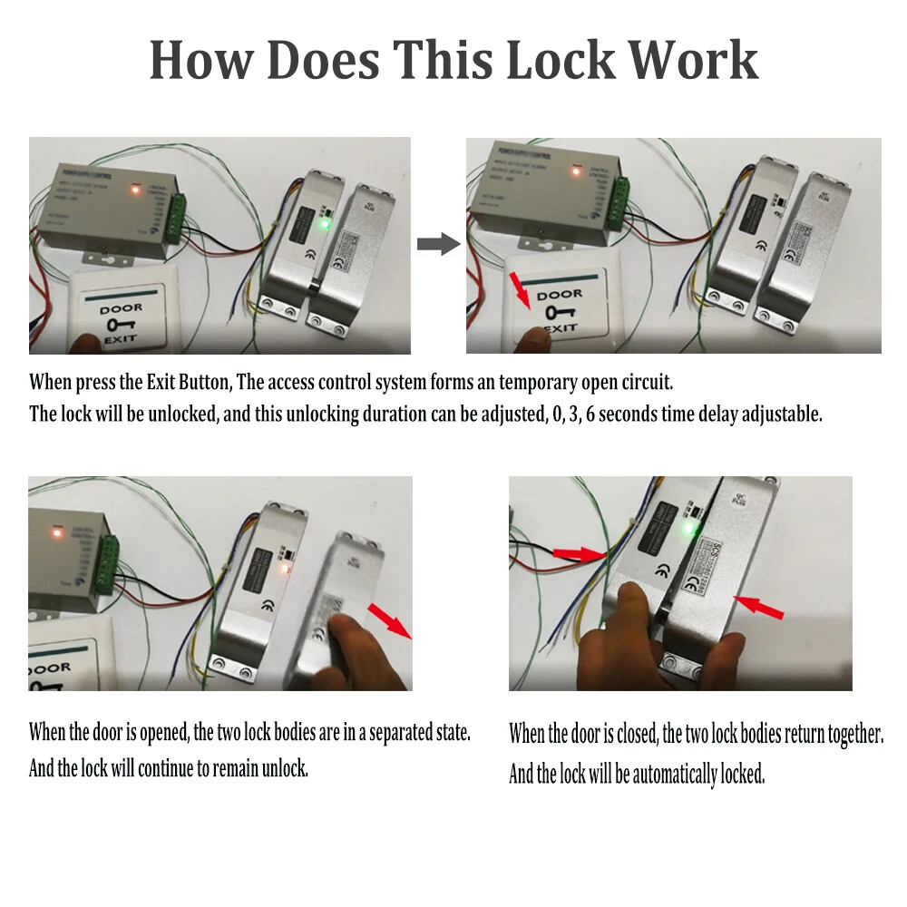 DC12V Fail Safe NC Electric Drop Bolt Locks Access Control Electronic Door Locks