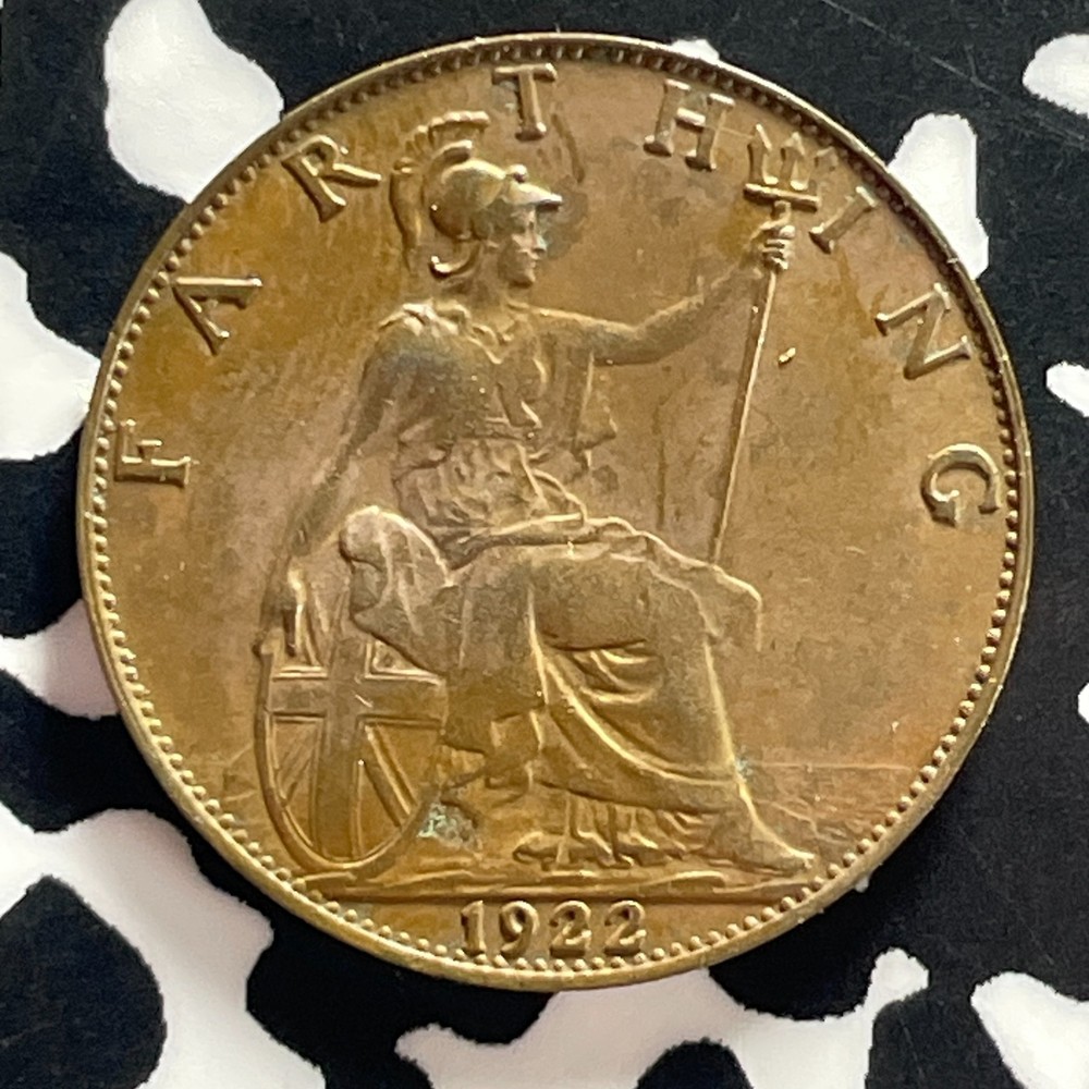 1922 Great Britain Farthing Lot#C4510 Nice!