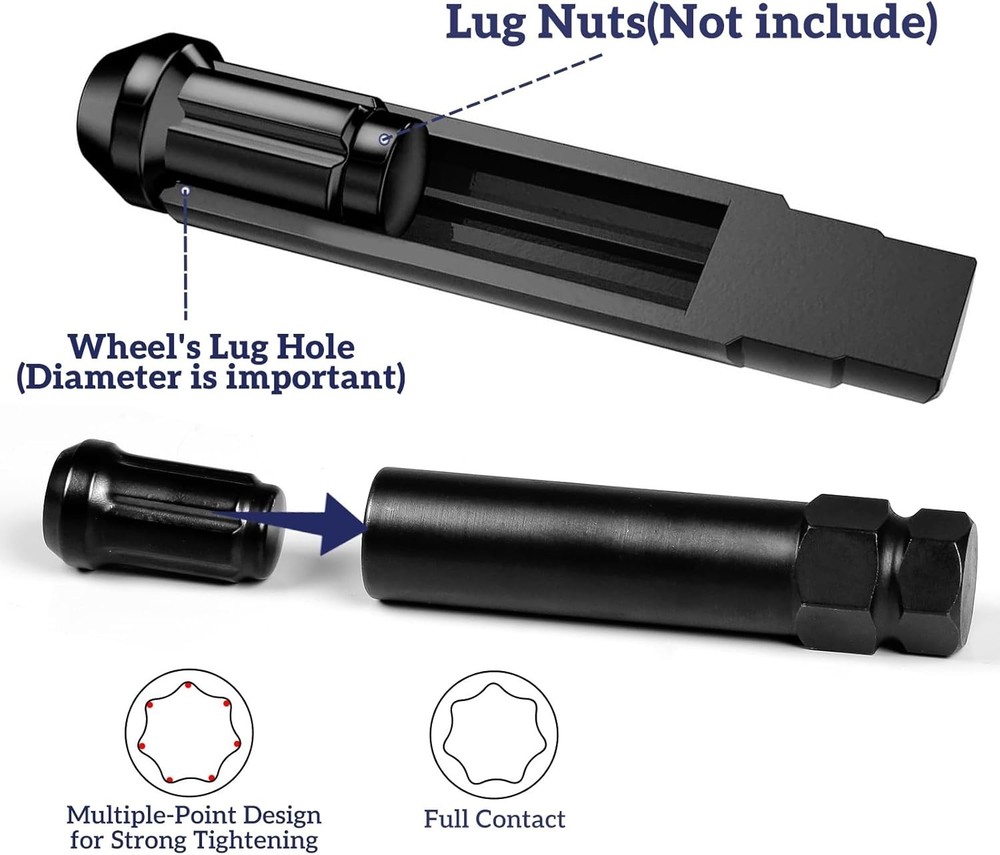 Universal 8-Piece Spline & Hex Lug Nut Removal Master Set