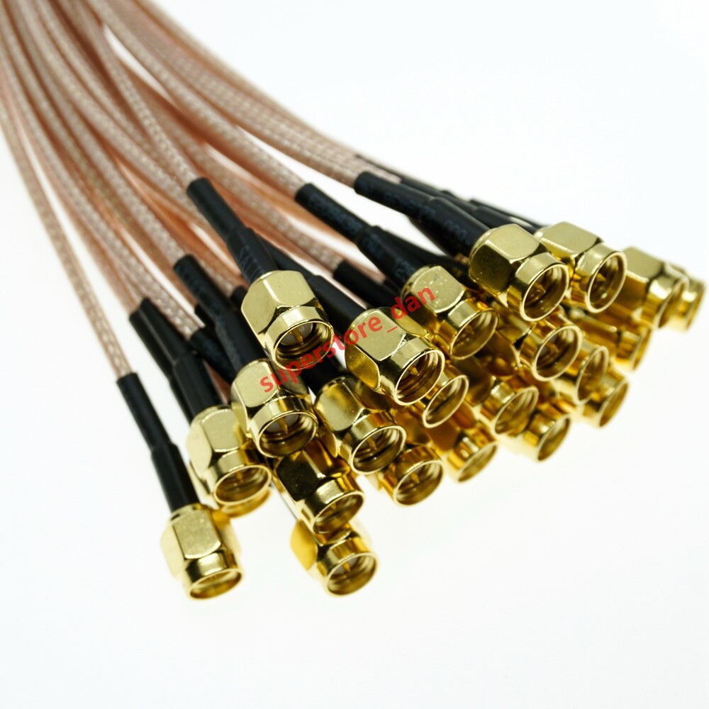 5-100Pcs RG316 SMA male to SMA male Lot RF Pigtail Coax Jumper Coaxial Cable