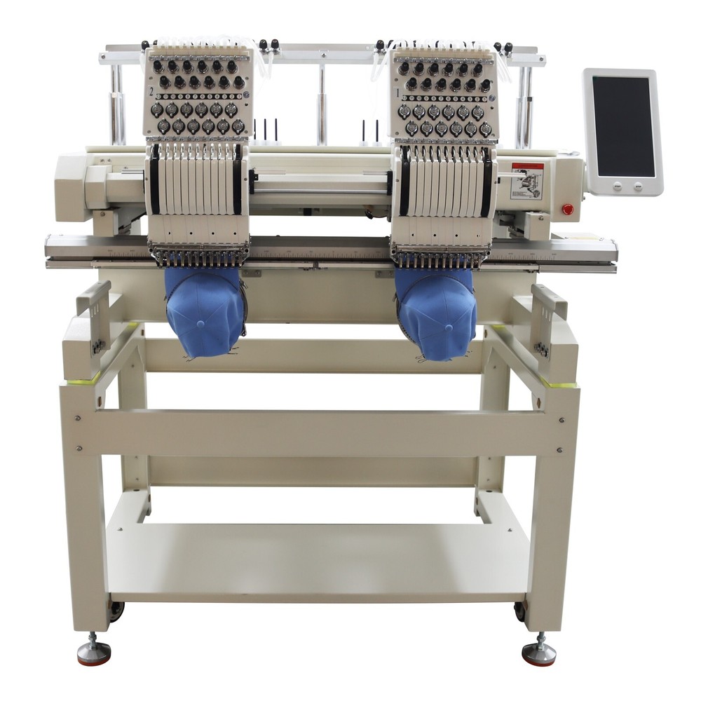 Auto Computerized Embroidery Machine for Flat/Hat Embroidery 2-head 12 Needles