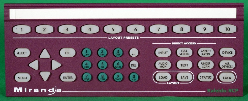 Miranda Kaleido-RCP Remote Control Panel