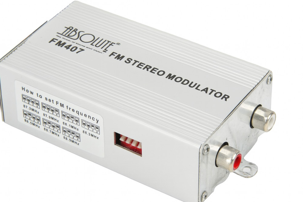 Absolute FM407 Wireless FM Stereo Modulator with 8 Frequency Setting