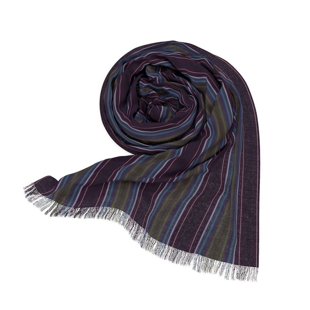 Light scarf, 27" x 73" original “Harmonious plum”