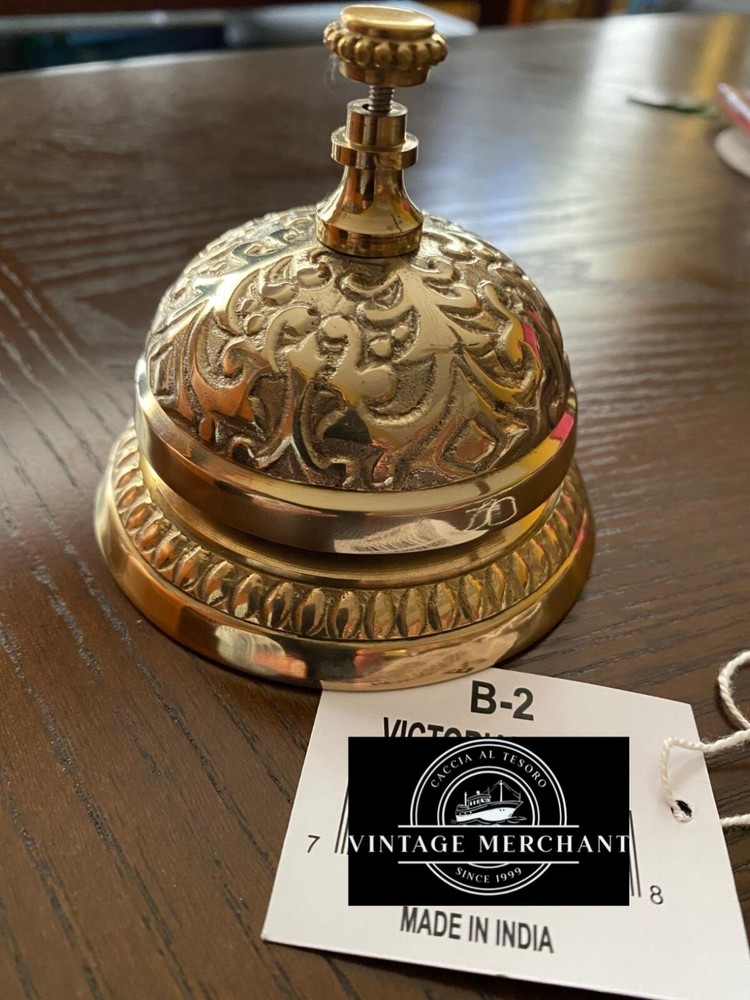 Solid Brass Victorian Style Service Desk Bell Call bell Reception  Bell Table