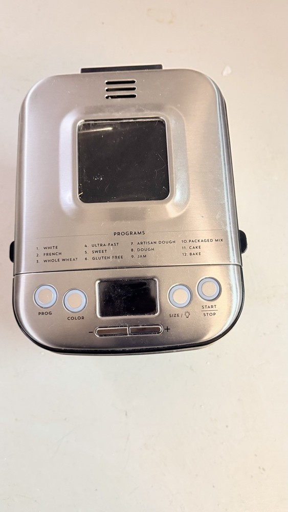 Cuisinart CBK-110 Stainless Steel Bread Machine LCD 12 Programs Automatic