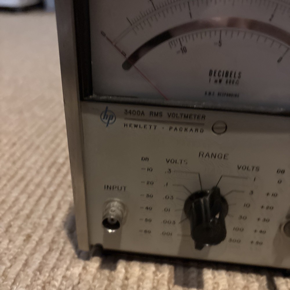 HP Keysight 3400A Analog RMS AC Voltmeter Tested Working