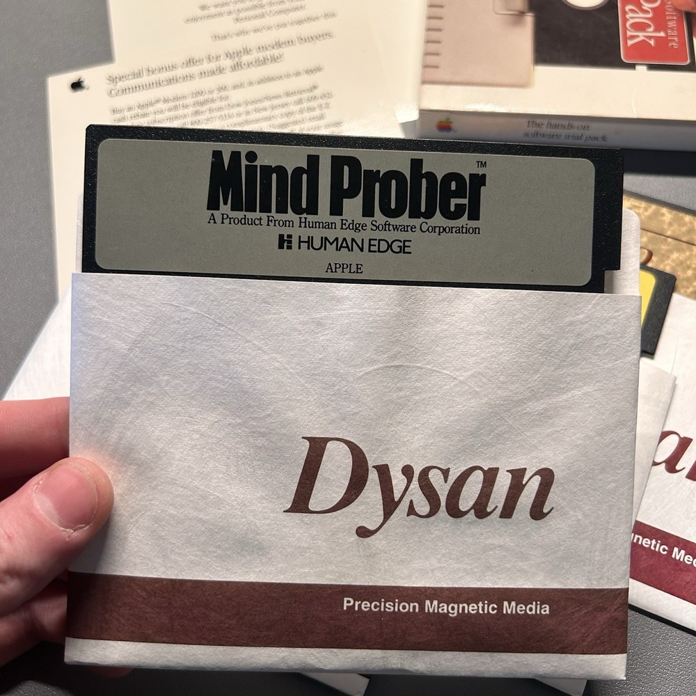 Vintage Apple Hands On Software Trial Pack Floppy Discs For Apple IIc Computer