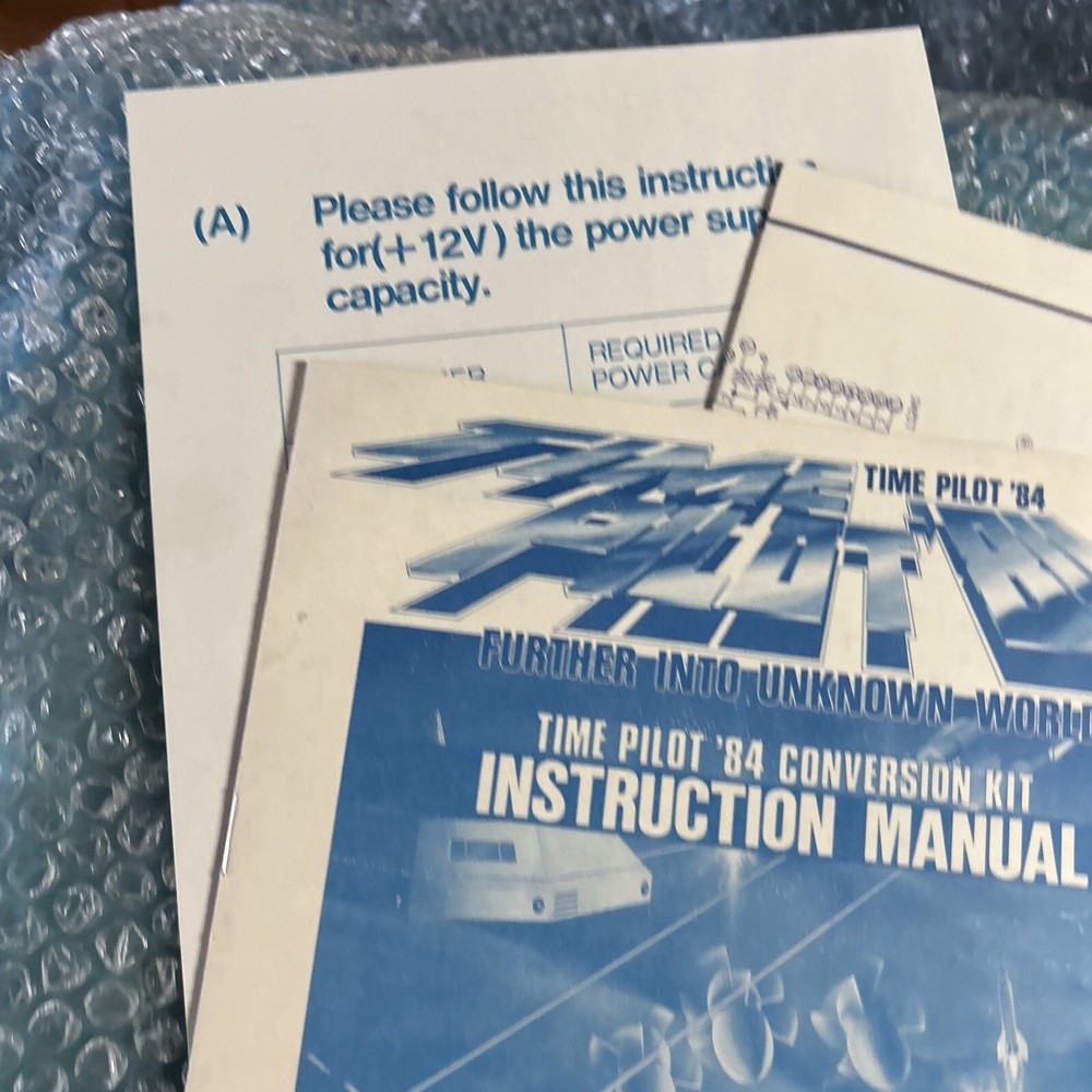 Original time 84 set Konami￼ ARCADE VIDEO GAME owners manual