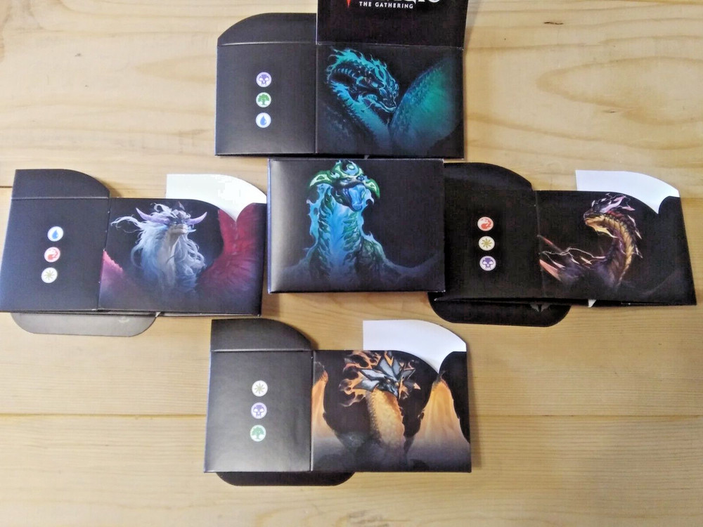 Commander Deck Boxes x5, Tarkir Dragonstorm, 100 Card Deck Box Magic MTG Set
