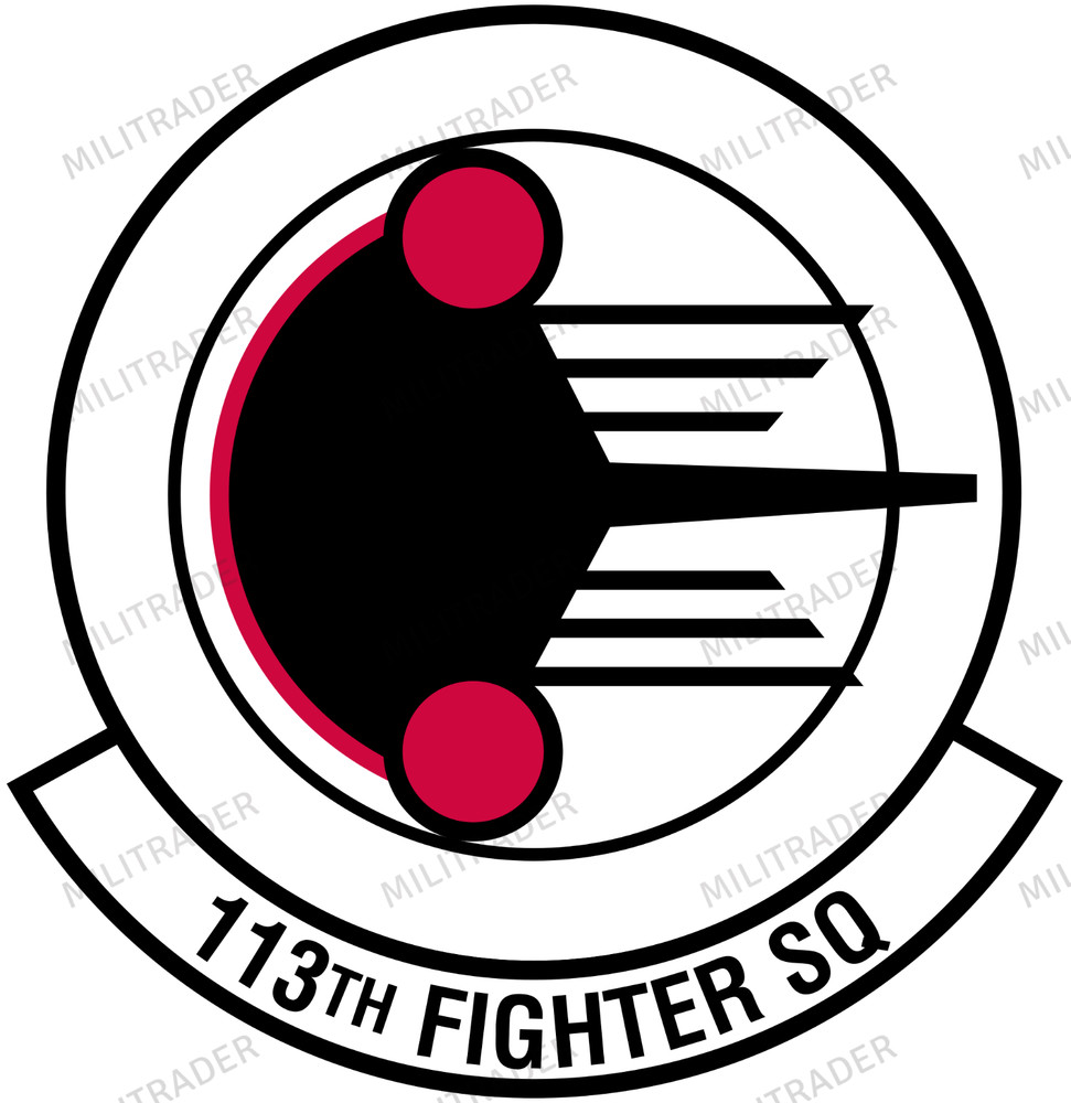 USAF 113th Fighter Squadron Self-adhesive Vinyl Decal