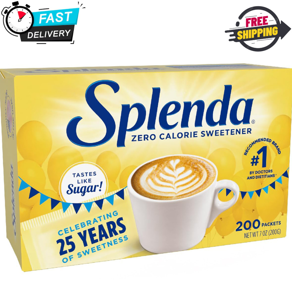 SPLENDA Zero Calorie Sweetener, 200 Count Packets
