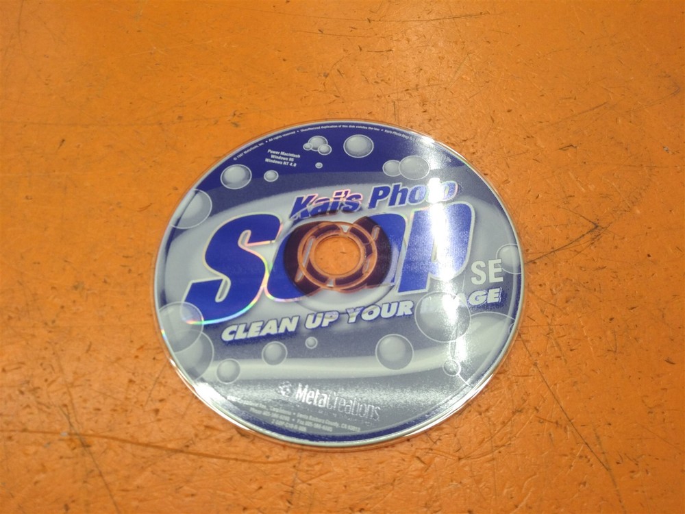 ⭐️⭐️⭐️⭐️⭐️ PC Software CD Disc Kai's Photo Soap SE Clean Up Your Image