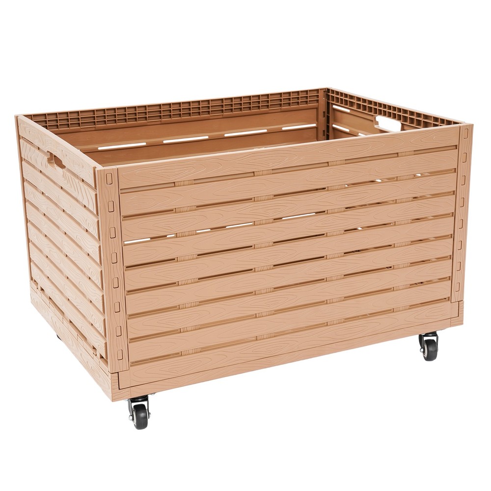 2-Pack 200Liters PP Collapsible Storage Crate Foldable Storage Bins Load 200kg