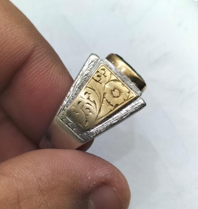 Emerald, natural Emerald, Emerald Ring, Emerald For Men, Handmade Ring