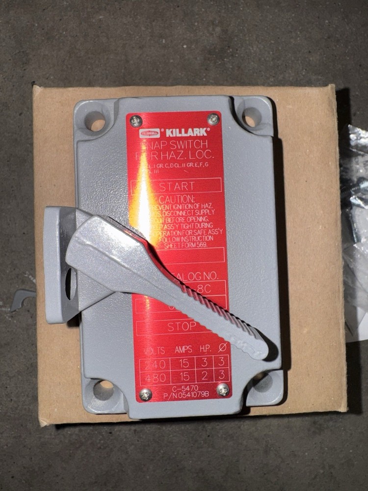 KILLARK SNAP SWITCH XNS-8C 0702 COVER ONLY