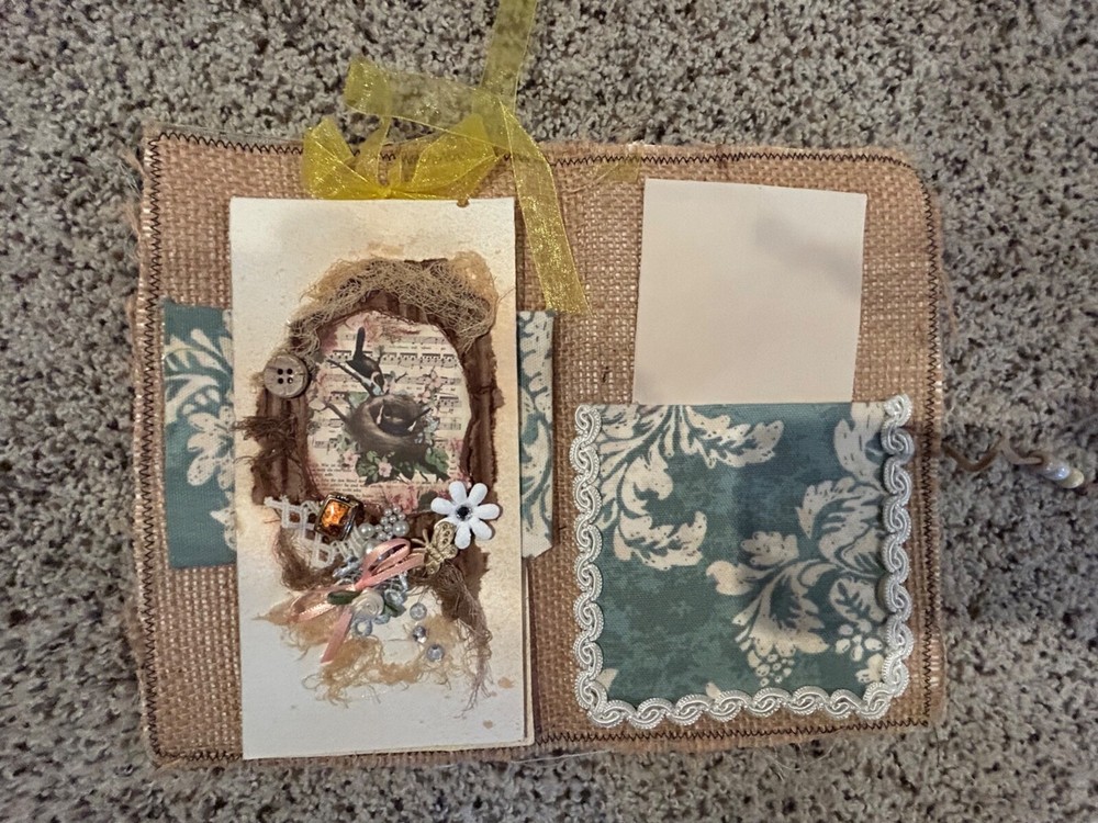 Small Junk Journal Paisley Fabric 5" x 8"