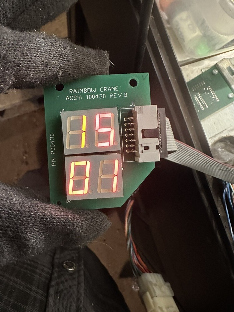 Rainbow crane display Digital Board Joystick Control Panel 30,36 Sugarloaf Claw