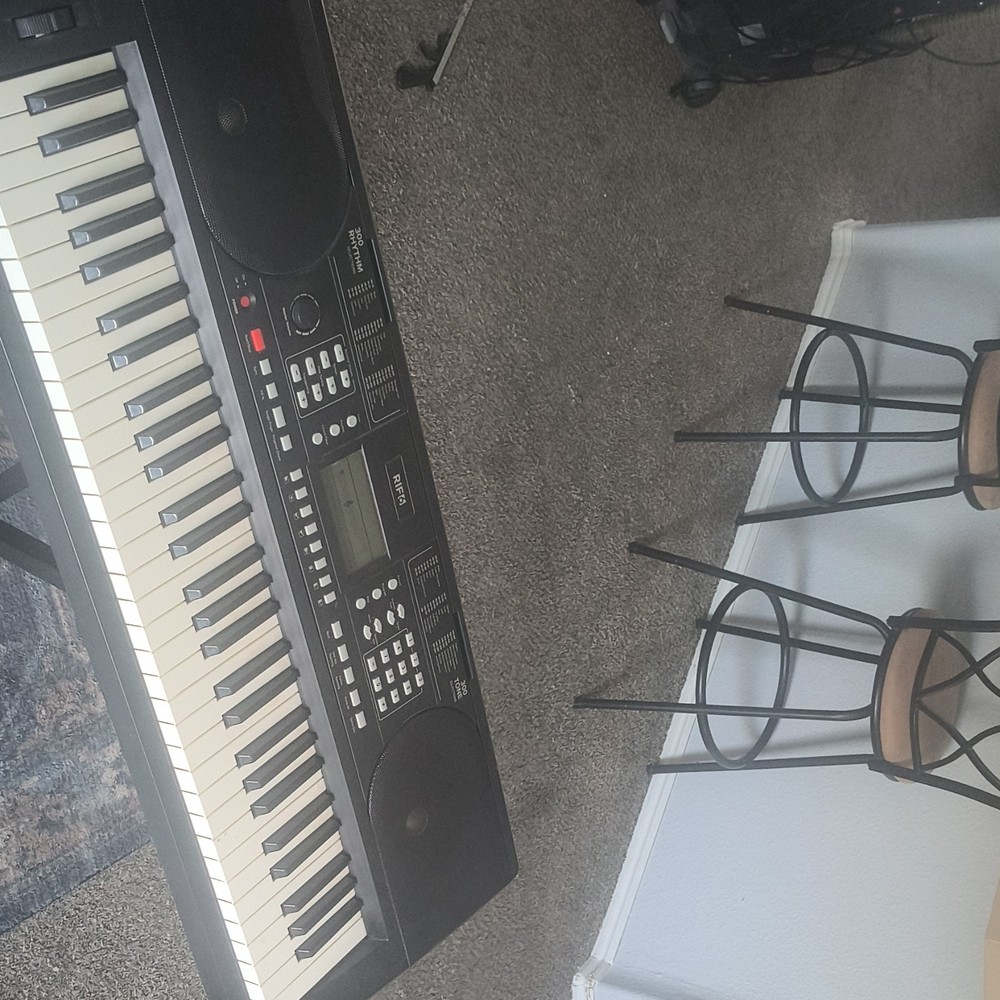 RIF6 61-Key Electronic Keyboard Black Built-in Speaker Teaching Functions