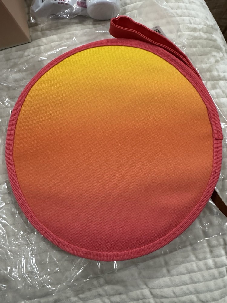 SUNNYLIFE Picnic Flatware Set Gradient Colors with Plates & Zippered Case