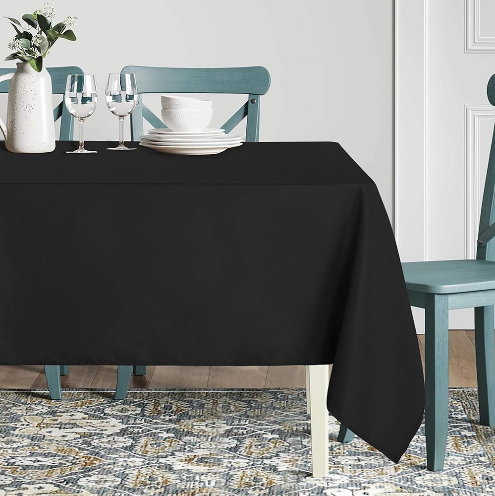 Rectangle Tablecloth - 60 x 84 Inch - Stain and Resistant Washable Polyester ...