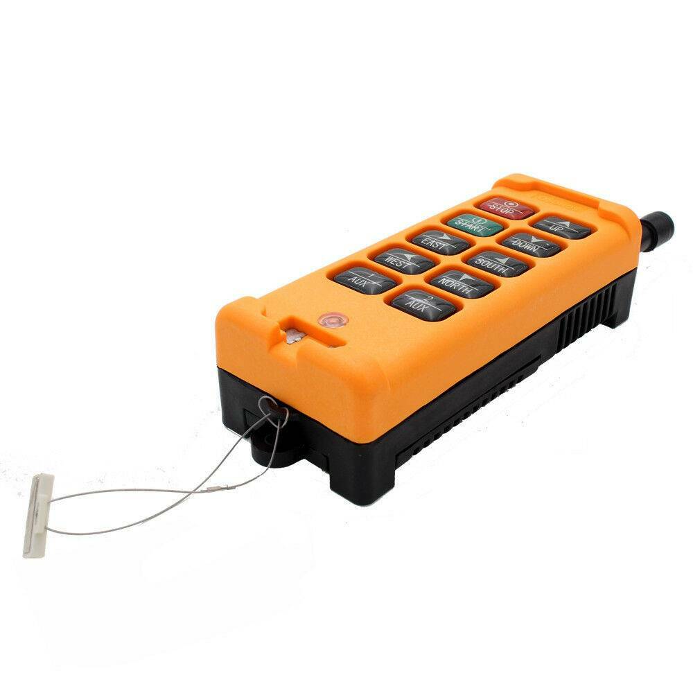 2 Tansmitters 10 Channels Industrial Wireless Crane Switch Hoist Remote Control