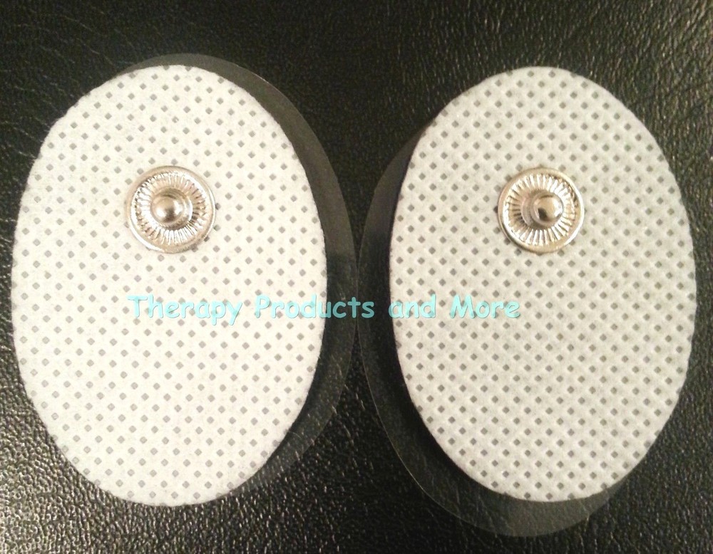 Small Snap-on Electrode Pads (2) for Digital Massage/TENS/Electronic Massager