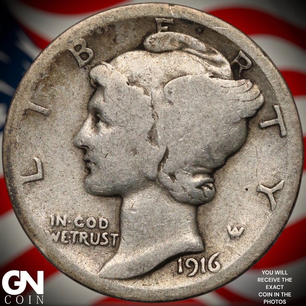 1916 P Mercury Dime B0187
