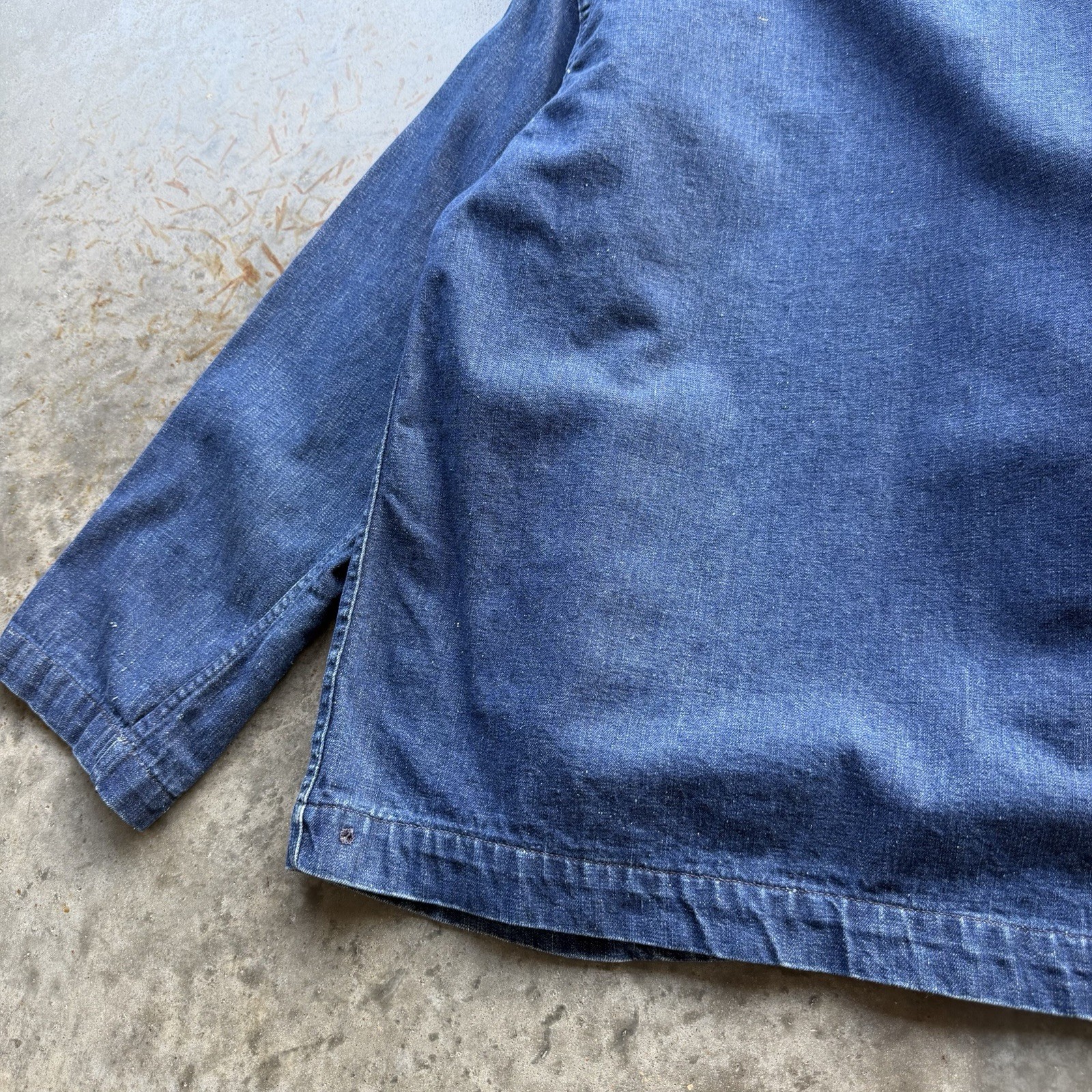 VTG 40s WW2 USN Denim Shawl Collar Jacket