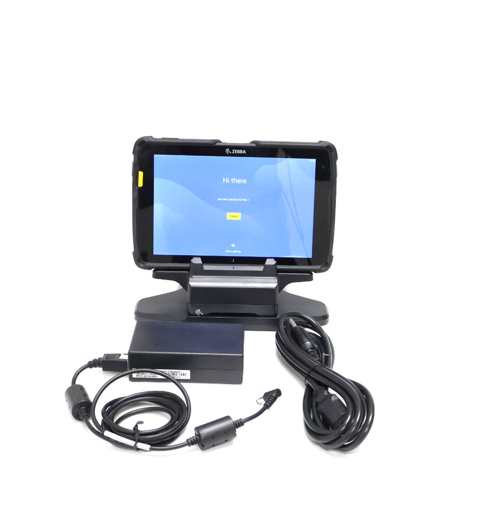 Zebra ET40AA Rugged Tablet w/ Desktop Cradle Dock & Charger BUNDLE