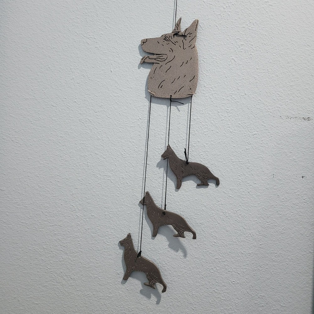 Metal German Shepherd Dog Wind Chimes